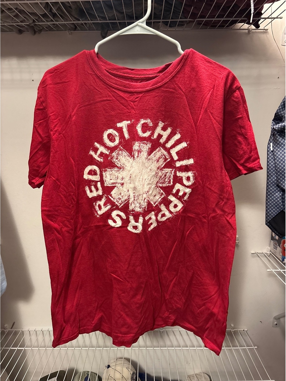 Red Hot Chili Peppers Graphic Band T-Shirt in Red, Men's